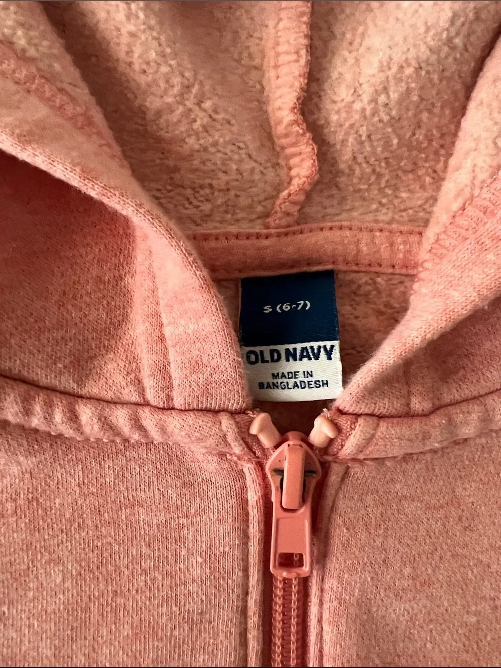 Kids Zip-Up Hoodie - Salmon Color